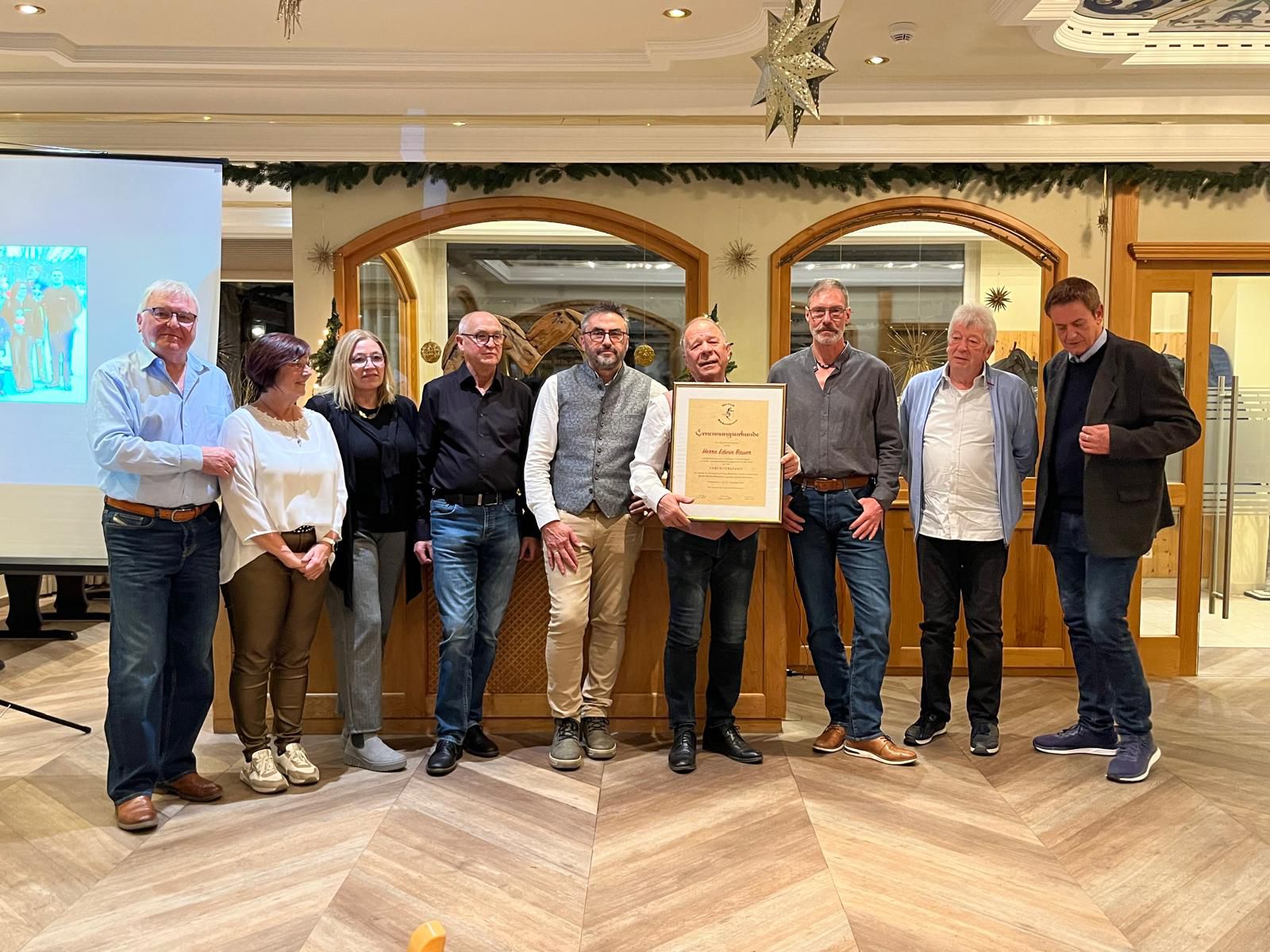 Bild Ernennung von Edwin Bauer zum Ehrenvorstand